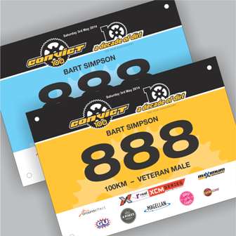 Convict 100 Race Number